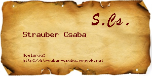 Strauber Csaba névjegykártya