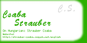csaba strauber business card